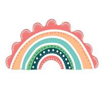 Cute rainbow clipart. Children's illustration. vector