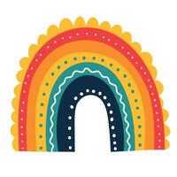 linda arco iris clipart. para niños ilustración. vector