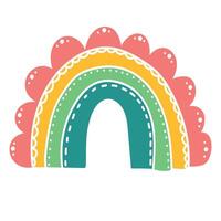 Cute rainbow clipart. Children's illustration. vector