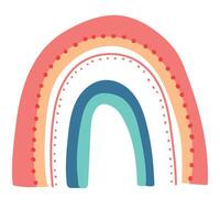 Cute rainbow clipart. Children's illustration. vector