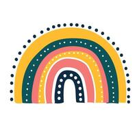 Cute rainbow clipart. Children's illustration. vector