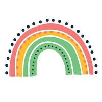 Cute rainbow clipart. Children's illustration. vector