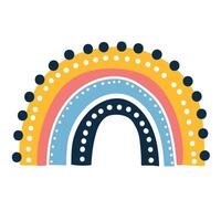 Cute rainbow clipart. Children's illustration. vector