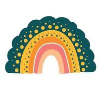 linda arco iris clipart. para niños ilustración. vector