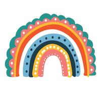 Cute rainbow clipart. Children's illustration. vector