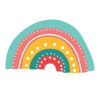 linda arco iris clipart. para niños ilustración. vector