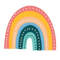 Cute rainbow clipart. Children's illustration. vector