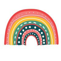 Cute rainbow clipart. Children's illustration. vector