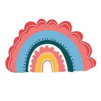 Cute rainbow clipart. Children's illustration. vector