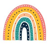 Cute rainbow clipart. Children's illustration. vector