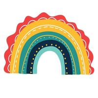 linda arco iris clipart. para niños ilustración. vector