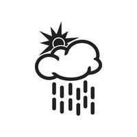 lluvia nube símbolo icono diseño vectorial ilustración vector