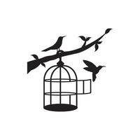 Bird cage symbol logo icon, vector illustration design