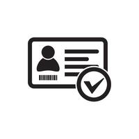 identity card, a document icon, vector illustration