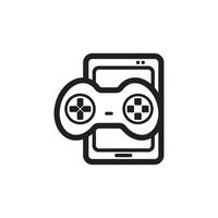 Mobile game logo symbol icon, vector illustration design