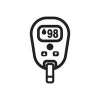 Blood sugar measuring symbol icon, vector illustration design