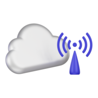 Cloud Edge Network Access Point 3d Icon png