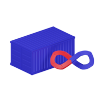 Wolke Container Devops 3d Symbol png