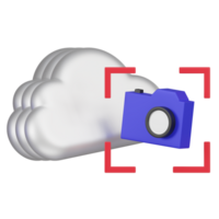 nube instantánea apoyo 3d icono png