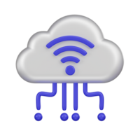 iot nuage Plate-forme 3d icône png