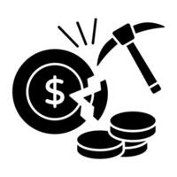 Perfect design icon of dollar mining vector