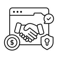 An icon design of online deal vector