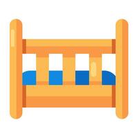 Premium download icon of baby crib vector