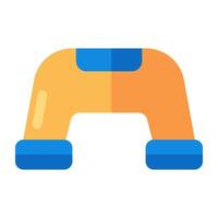 Conceptual flat design icon of fitness step vector