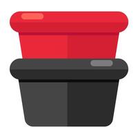 Conceptual flat design icon of empty flower pot vector