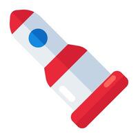 Conceptual flat design icon of rocket vector