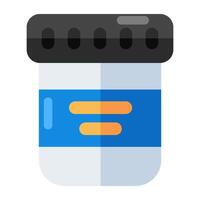 An editable design icon of sample jar vector