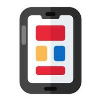 An icon design of mobile apps development vector