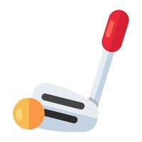 un plano diseño icono de golf vector