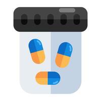 A unique design icon of drugs bottle vector