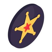 Star badge icon in trendy vector design