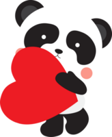 söt valentine med panda png