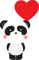 mignonne Valentin avec Panda png