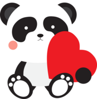 Cute Valentine with Panda png