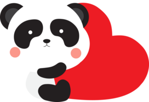 Cute Valentine with Panda png