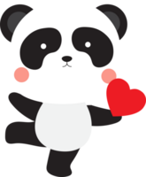 Cute Valentine with Panda png