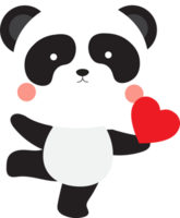 mignonne Valentin avec Panda png