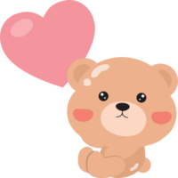 Teddybär mit Herz png