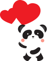 mignonne Valentin avec Panda png