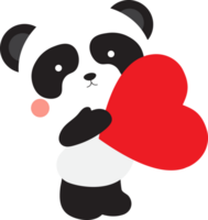 Cute Valentine with Panda png