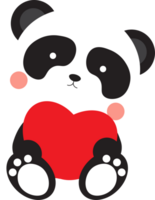 mignonne Valentin avec Panda png