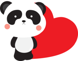 Cute Valentine with Panda png