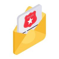 An icon design of mail, editable vector