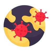 un creativo diseño icono de pandemia vector