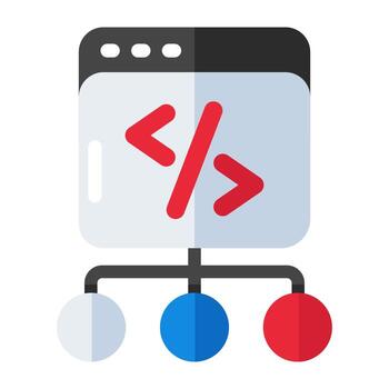 icono de diseño único de codificación web vector