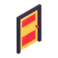 Conceptual isometric design icon of door vector